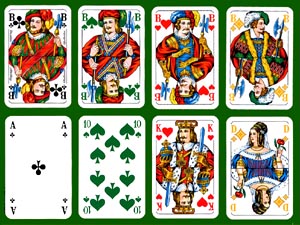 Four-colour French-suited Skat cards (JJJJA10KD)